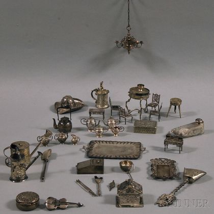 Collection of Small Mostly Silver Decorative and Figural Objects