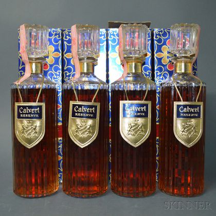 Calvert Reserve Blended Whiskey, 4 4/5 quart bottles (oc) 
