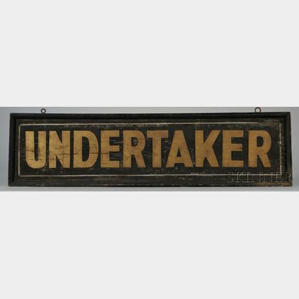 Painted "UNDERTAKER" Double-sided Trade Sign