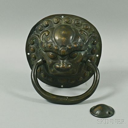 Asian-style Bronze Foo Lion Door Knocker