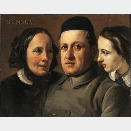 Francesco Hayez (Italian, 1791-1881) Portraits (Three Heads)