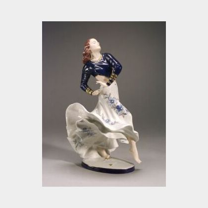 Royal Dux Porcelain Figure of a Female Dancer