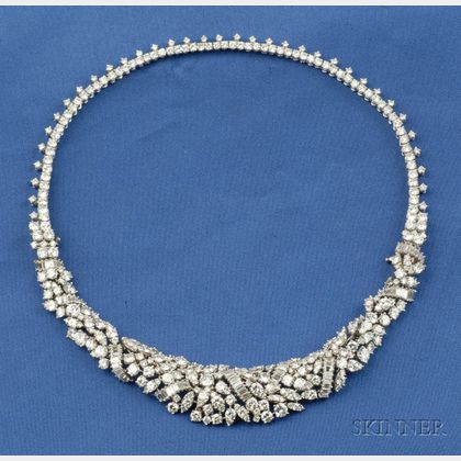 Platinum and Diamond Necklace, Marianne Ostier