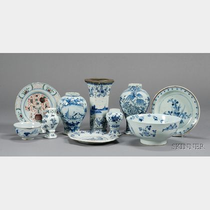 Ten Delft Pottery Items