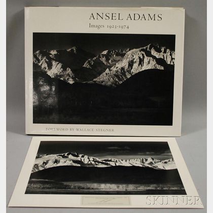 Ansel Adams Images 1923-1974 and an Artist Initialed Photographic Print