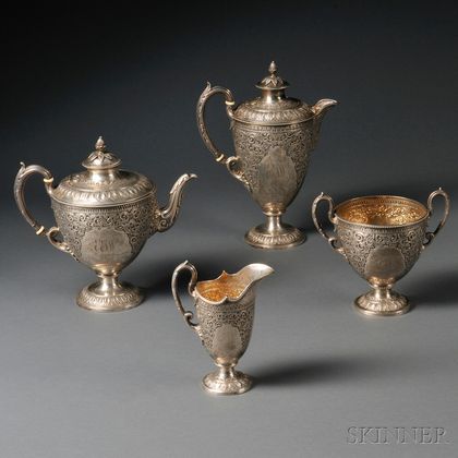 Four-piece Victorian Silver Tea and Coffee Service