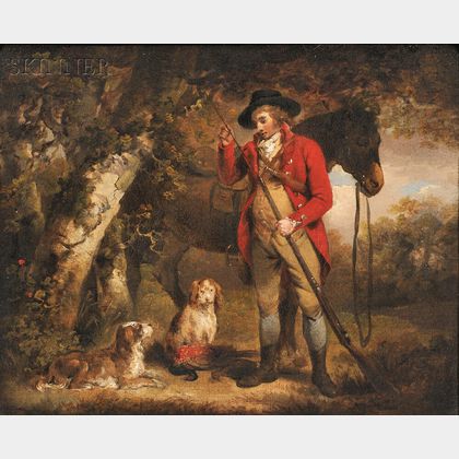 Attributed to George Morland (British, 1763-1804) Wood Cock & Pheasant Shooting