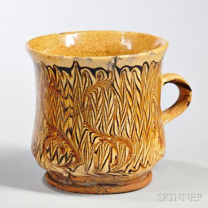 Staffordshire Combed Slipware Drinking Cup