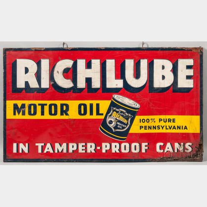 "Richlube Motor Oil" Sign