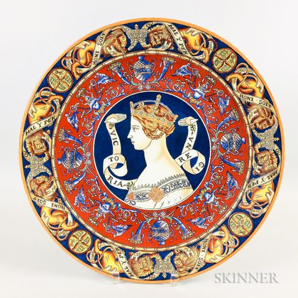 Large Ceramic Charger Depicting Queen Victoria