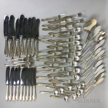 Group of German .800 Silver Partial Flatware Service