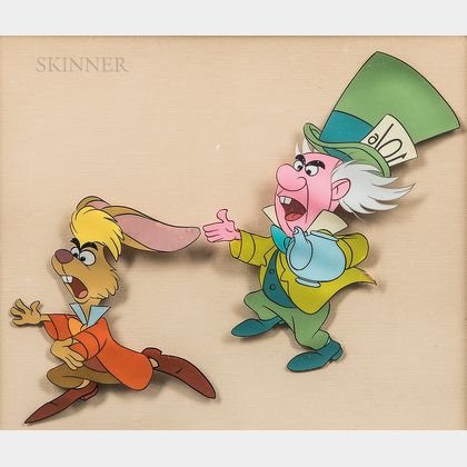 Walt Disney Studios (American, 20th Century) Cel from Alice in Wonderland: The Mad Hatter and March Hare
