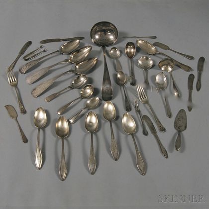Group of Miscellaneous Sterling and Coin Silver Flatware