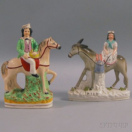 Two Staffordshire Pottery Figures