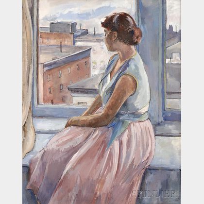 Tosca Olinsky (American, 1909-1984) Girl at the Window
