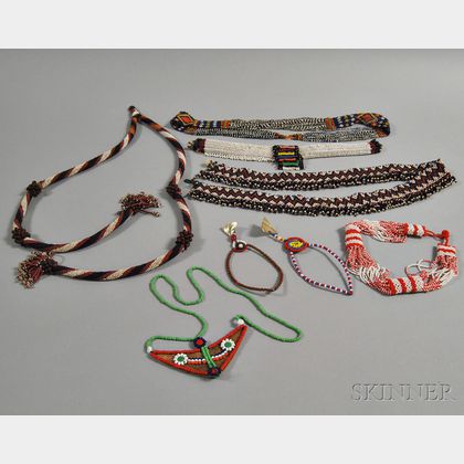 Six African Beaded Items