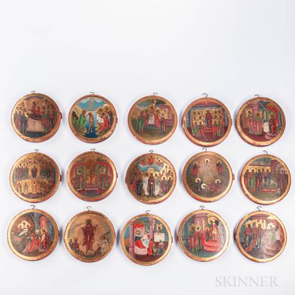 Fifteen Russian Feast Day Icons
