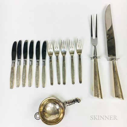 Group of Modernist Sterling Silver
