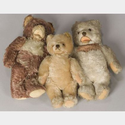 Three Mohair Teddy Bears