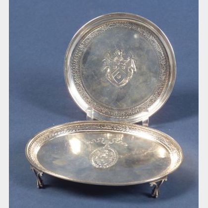 Two Small George III Silver Footed Salvers