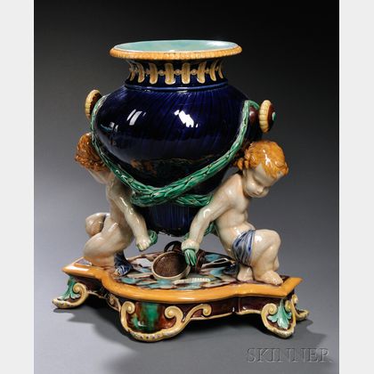 Wedgwood Majolica Figural Trentham Vase