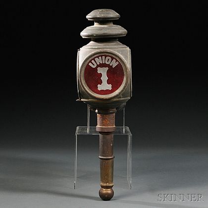 Brass and Glass Fire Engine Lantern