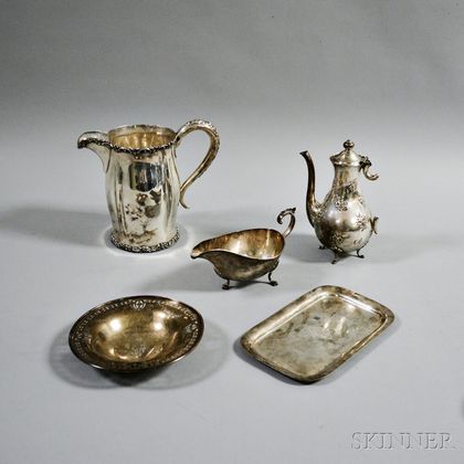 Five Sterling Silver American Hollowware Items