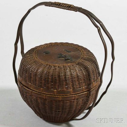Covered Copper Basket