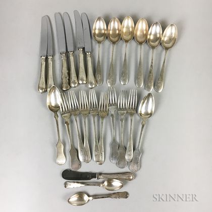 Group of German and Polish Silver Flatware