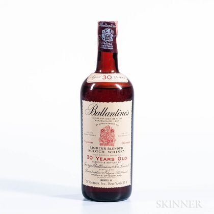 Ballantines 30 Years Old, 1 4/5 quart bottle 