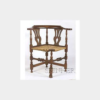 Turned and Carved Round-about Chair, 