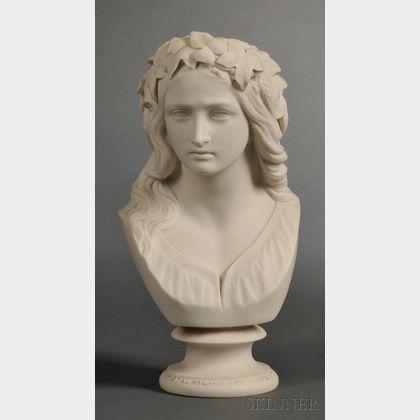 Copeland Parian Bust of Ophelia