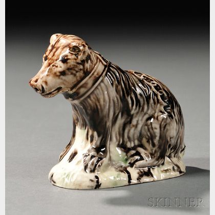 Staffordshire Lead-glazed Creamware Model of a Bear