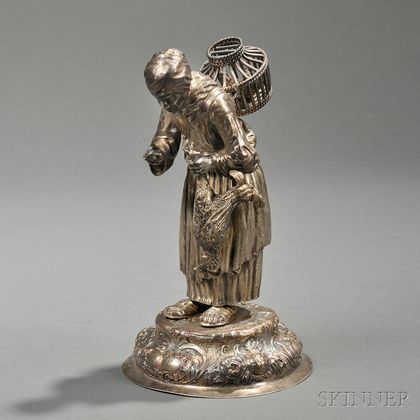 German .800 Silver Figure of a Woman