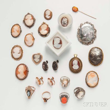 Group of Cameo Jewelry