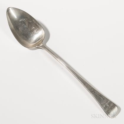 Silver Stuffing Spoon with John Jay History