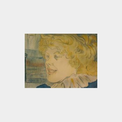 Framed Reproduction Toulouse-Lautrec Print. 