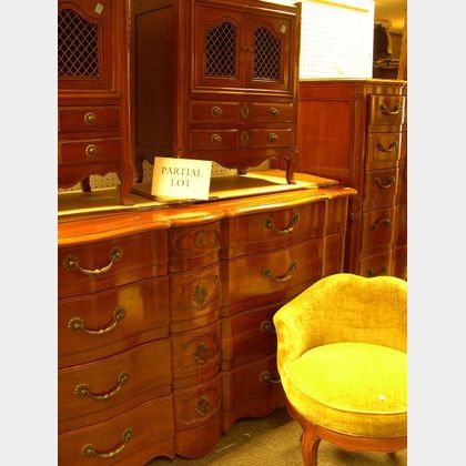 Eight-Piece John Widdicomb Co. Louis XV Style Cherry Bedroom Suite