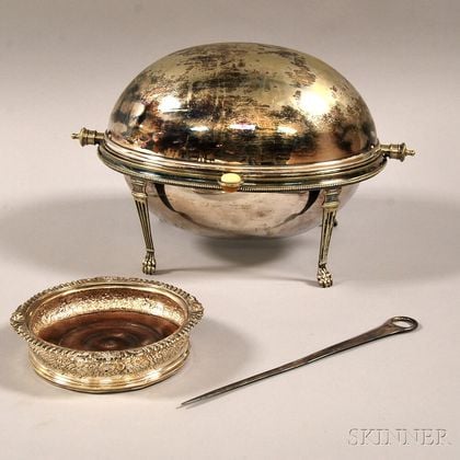 Three English Silver and Silver-plated Tableware Articles