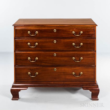 Chippendale Mahogany Chest of Four Drawers