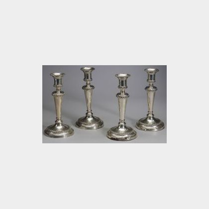 Set of Four Paul Storr George III Silver Candlesticks