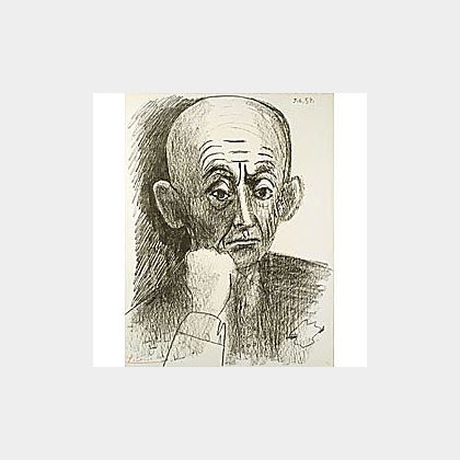 Pablo Picasso (Spanish, 1881-1973) Portrait of D.H. Kahnweiler II