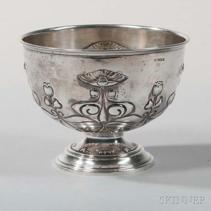 Edward VII Art Nouveau Sterling Silver Footed Bowl