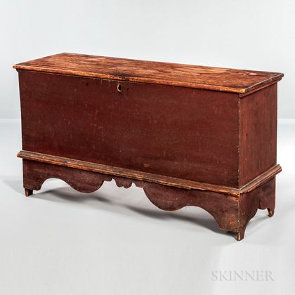 Early Red-painted Pine Blanket Chest
