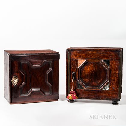 Two Oak Spice Boxes