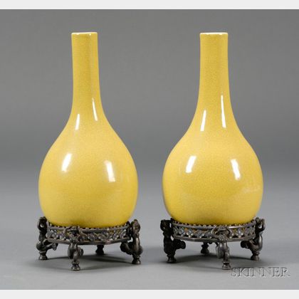 Pair of Bottle Vases