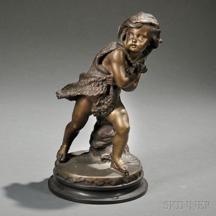 Bronze Figure of a Putto Personifying Winter