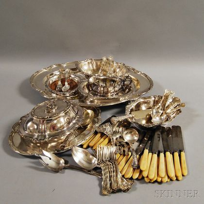 Group of Mostly Silver-plated Tableware