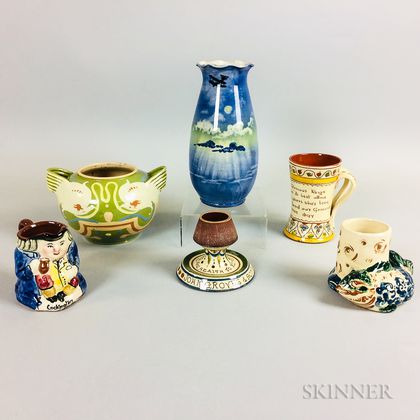 Six Mostly Aller Vale and Torquay Pottery Items