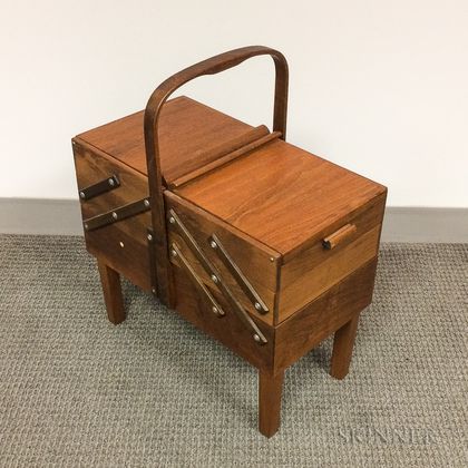 Modern Footed Sewing Box
